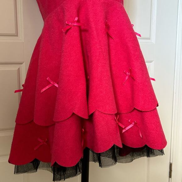 Sozoelegant cheap and chic wool blend pink sleeveless pea coat vest bows cosplay - Picture 6 of 9